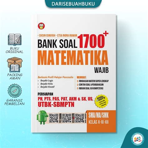 Jual Buku 1700 PLUS Bank Soal MATEMATIKA WAJIB SMA Ringkasan Materi