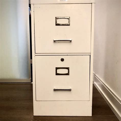 Two Drawer White Filing Cabinet | Bunz