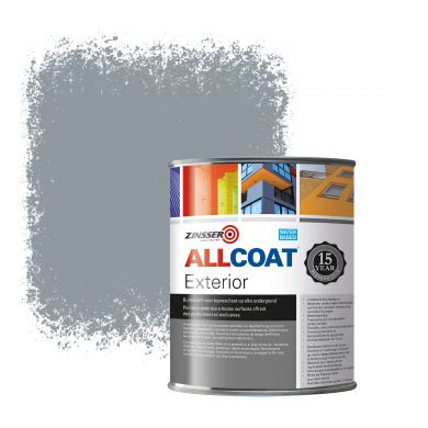 Zinsser Allcoat Pintura Exterior Para Paredes Ral Gris Plata Litro