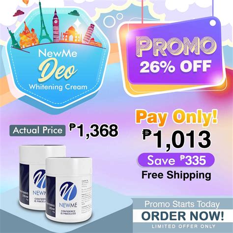 2pcs Newme Deo Whitening Cream Pampaputipampakinis Ng Kili Kili