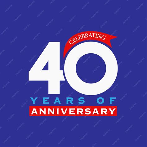 Premium Vector | 40 years anniversary logo design 40th anniversary ...