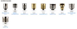 Light Bulb Socket Sizes Chart - Garage Sanctum