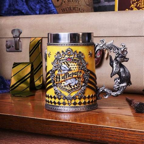 Caneca 3D Brasão Casas Lufa Lufa HufflePuff Hogwarts Prime Harry