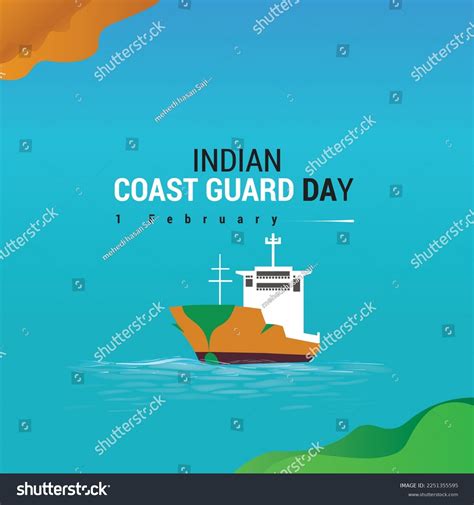 Indian Coast Guard Day Vector Illustration Stock Vector Royalty Free