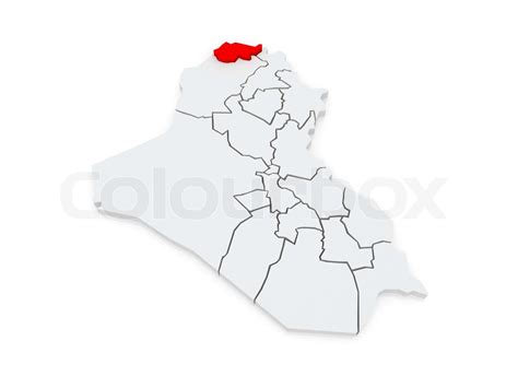 Map of Dohuk. Iraq. | Stock image | Colourbox