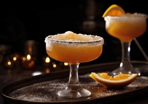 Premium Ai Image A Sidecar Cocktail Garnished With A Sugared Rim