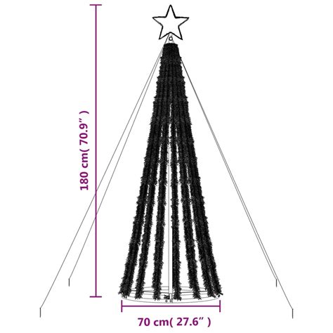 Árvore de Natal luminosa em cone 275 luzes LED 180 cm colorido Loja