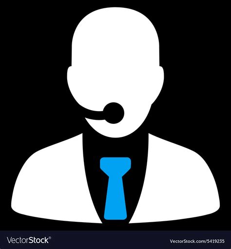 Call Center Operator Icon From Business Bicolor Vector Image