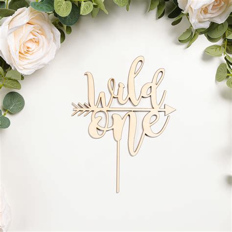 Buy Wild One Cake Topper One Year Old One Cake Topper Rustic Wood Cake