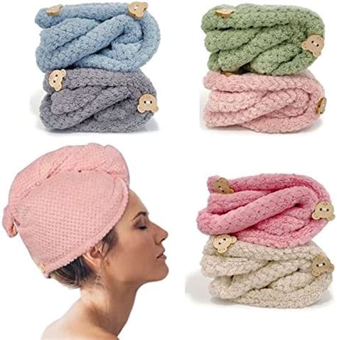 M Zimoon Hair Drying Towels Pcs Bath Towels Hair Towel Wrap