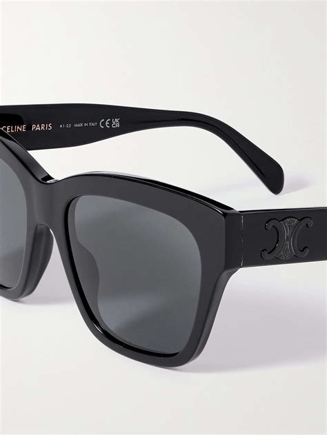 Celine Eyewear Triomphe Square Frame Acetate Sunglasses Net A Porter