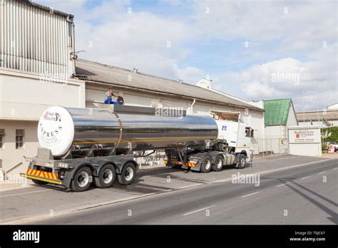 Wine tanker for transporting wine outside The Robertson Winery cellar in Robertson, Robertson ...