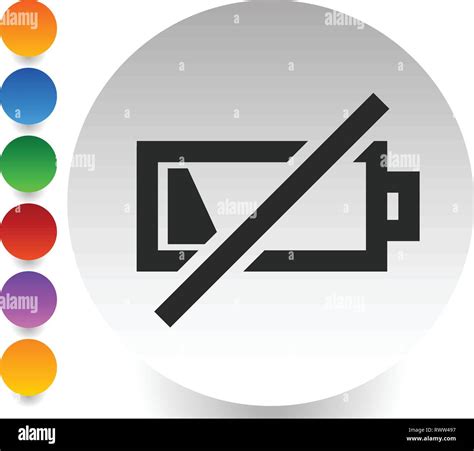El Icono Con El Símbolo De Batería Baja Indicador De Nivel De Batería