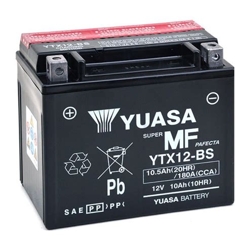 Motorradbatterien YUASA YT12 BS 12V 10Ah