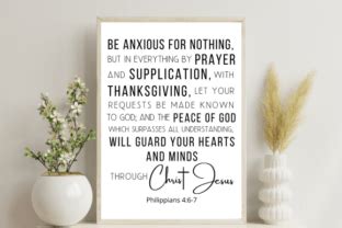 Scripture Wall Art Philippians 4 6 7 Graphic By Pmjkush Creative Fabrica