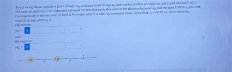 Solved The Drawing Shows A Positive Point Charge Q1 A