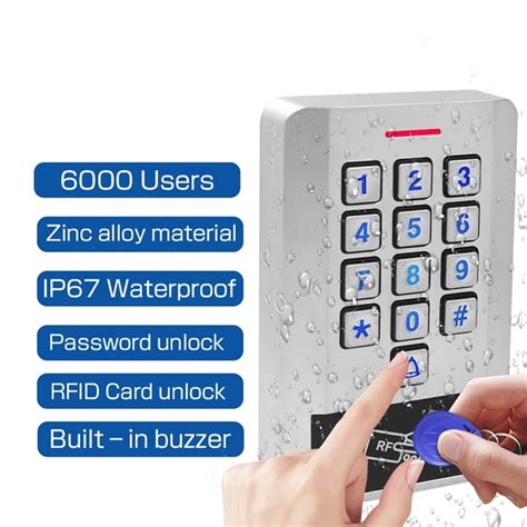 Ip Waterproof Metal Access Control Backlit Keyboard Khz Proximity