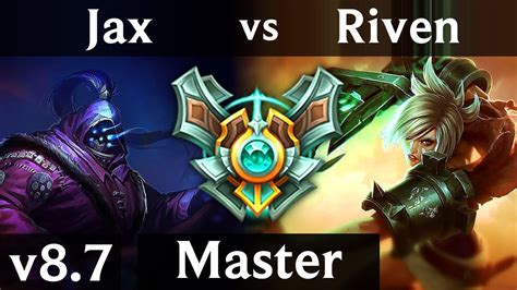 Jax Vs Riven Top Korea Master Patch 8 7 Youtube