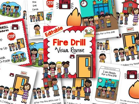 Fire Drill Visual Routine Pre K Pages