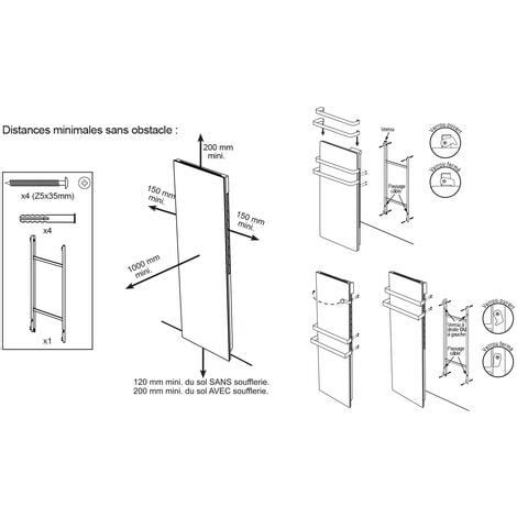 Carrera Radiateur Seche Serviette Miroir 1000W Miroir