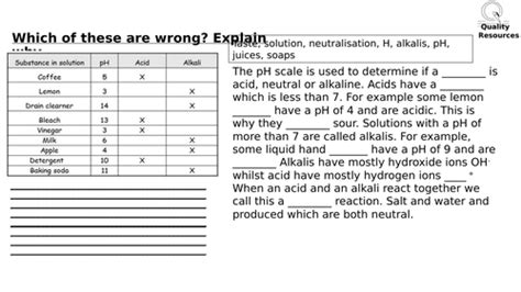 Ks3 Acids And Alkalis Complete Lesson Teaching Resources