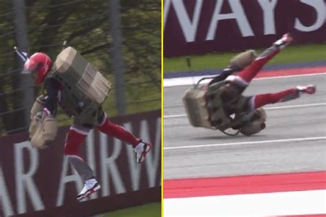 Stuntman Involved In Nasty Jetpack Crash At Austrian Grand Prix Ahead