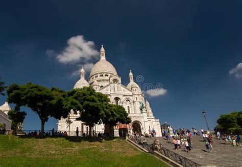 Basílica Do Coração Sagrado Em Paris France Imagem de Stock Editorial