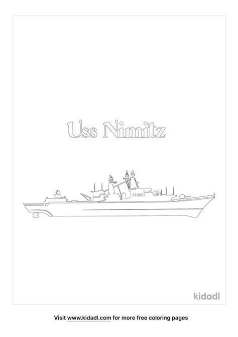 Uss Nimitz Coloring Page | Kidadl