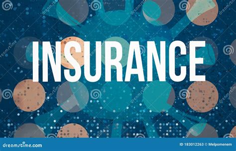 Insurance Theme With Abstract Dots Background Stock Illustration