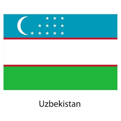 Premium Vector Flag Of The Country Uzbekistan Vector Illustration