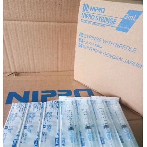 Jual Spuit Syringe 3cc 3ml Nipro Box Shopee Indonesia