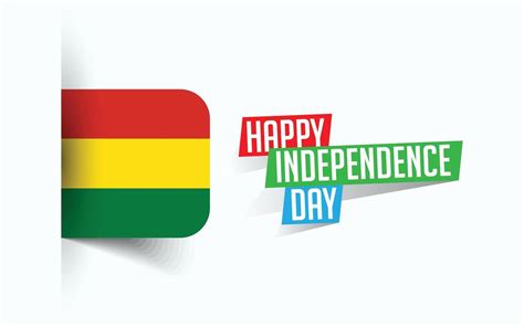 Happy Independence Day Of Bolivia Vector Illustration National Day