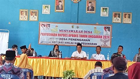 Pemdes Penengahan Adakan Kegiatan Musdes Penyusunan Rencana Kerja