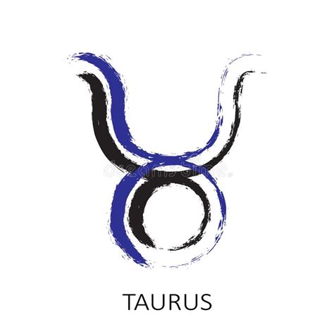 Signs Zodiac Taurus Vector Art Black White Zodiac Drawing Isolated