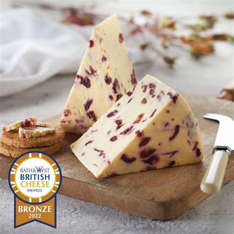 Yorkshire Wensleydale And Cranberries Cheese 200g Freshly Cut Wedge