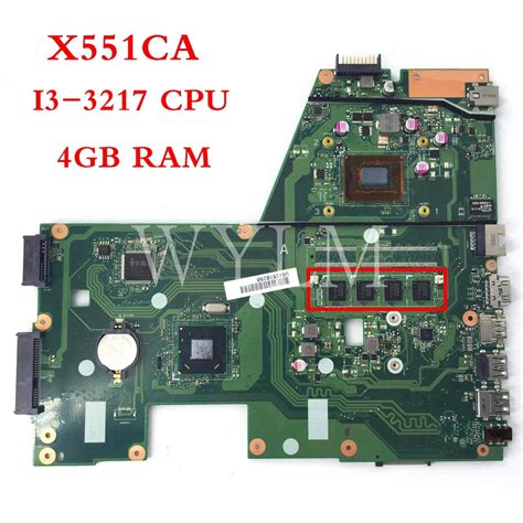 X551CA With I3 3217CPU 4GB RAM Mainboard REV 2 2 For ASUS X551C X551CAP