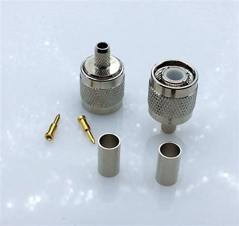 TNC Male Connector For RG58 RG142 LMR195 RG400 Coaxial Cable TNC Male