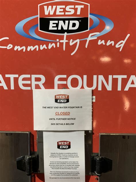 The brewery water fountain is closed. : r/Adelaide