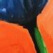 Tulip Painting Orange and Blue Flower Painting Floral Fine - Etsy