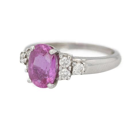 Bague Saphir Rose Et Diamants L Or D Co