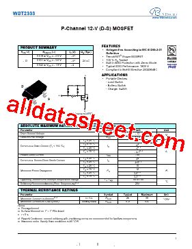 WST2333 Datasheet PDF VBsemi Electronics Co Ltd