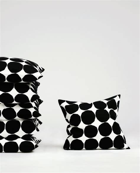 Marimekko Pienet Kivet Pattern Black And White Interior Black And