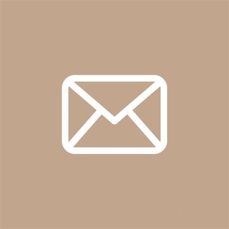 Light Brown Mail Icon Ios App Icon Design App Icon Design Beige Icons