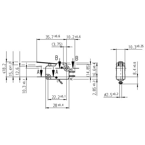 Marquardt Snap Action Switch Spdt A Vac Straight