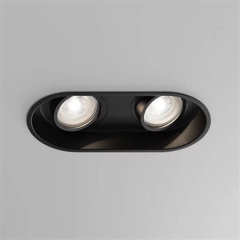 Minima Twin Adjustable Round Spot Light Black Broughtons Lighting