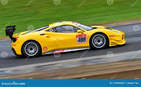 Grant Baker Driving At Ferrari Challenge Asia Pacific Series Race On