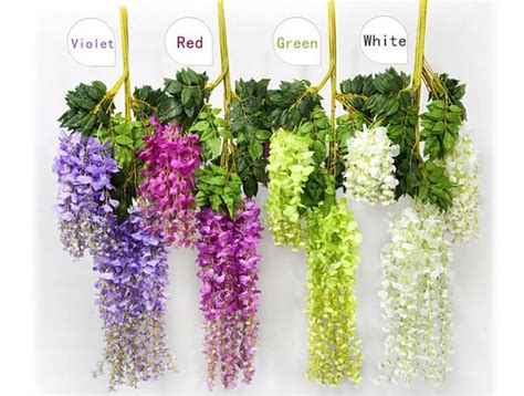 Wholesale 1 1 Meter Long Elegant Artificial Silk Flower Wisteria Vine