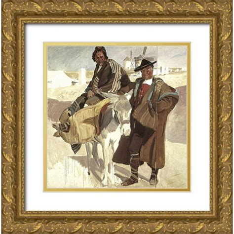 Sorolla Y Bastida Joaquin 12x12 Gold Ornate Wood Framed With Double