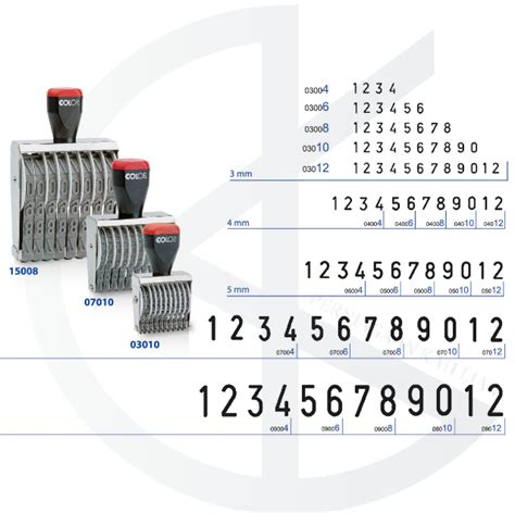 COLOP Ready Made Band Stamps Custom Dater Numbering Stamp Chop