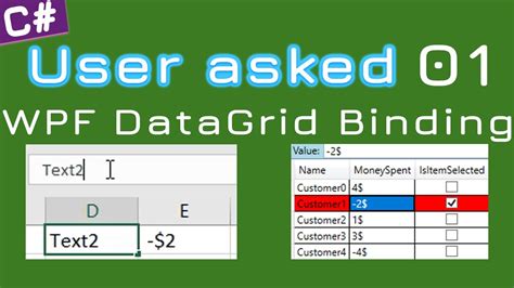 WPF DataGrid Binding User Asked C YouTube